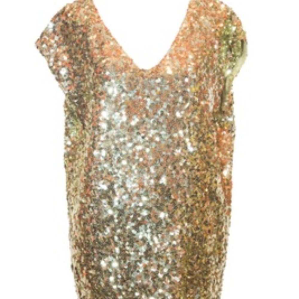 Vintage Gold Sequin Dress